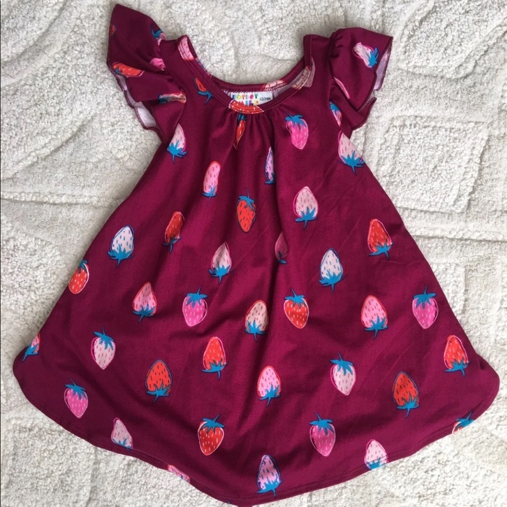Dot Dot Smile Strawberry Swing Dress